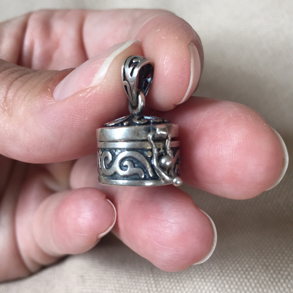 Sterling treasure box charm
